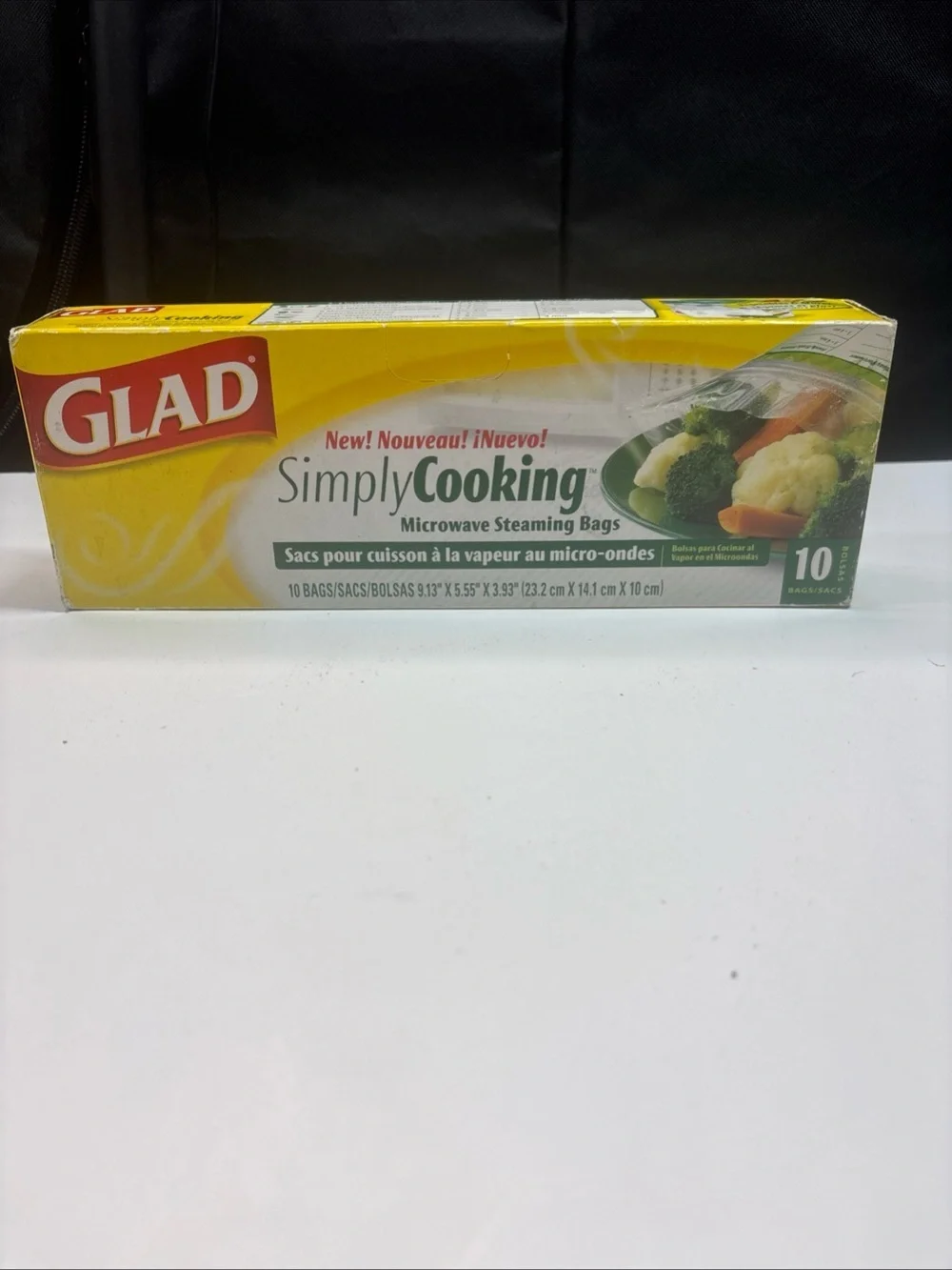 New Box of 10 Glad Simply Cooking Microwave Cooking Steaming Bags Discontinued